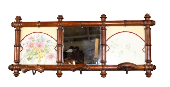French faux bamboo coat rack with porcelain tiles