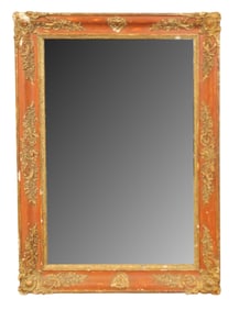 French Louis XV style painted mirror