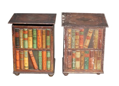 Lot of 2 Huntley & Palmers bookstand biscuit tins
