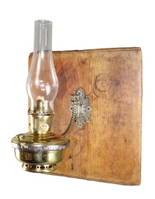 Aladdin railroad car lantern in brass
