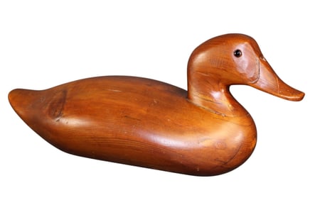 American duck decoy in pitch pine