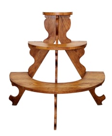 American 3 tier curved shop display etagere shelves