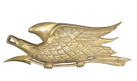 Bronze eagle wall mount plaque