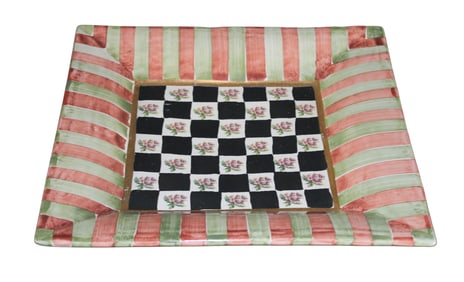 MacKenzie-Childs checkerboard square platter