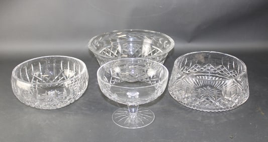 Lot of 4 Waterford crystal bowls