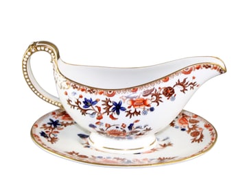 Copeland Spode gravy boat with under plate