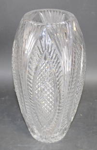 Large Waterford crystal vase: Large Waterford crystal vase. 13 1/4"h x 7"diam. Weight: 8lbs