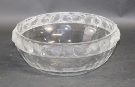 Lalique France Crystal Mesanges bowl with birds