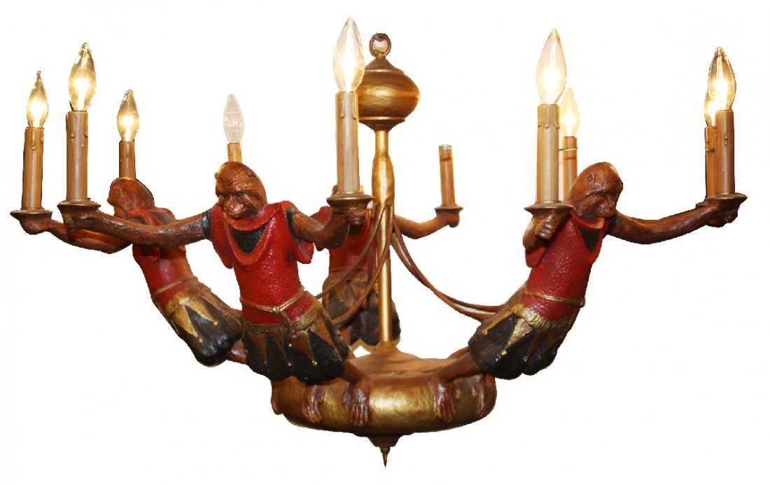 10 Light Flying Monkey Chandelier