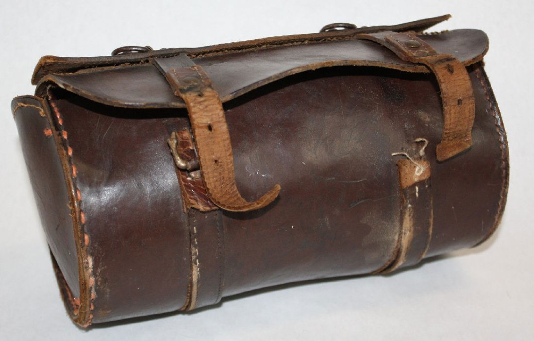 English lawn bowling balls in leather carrying case