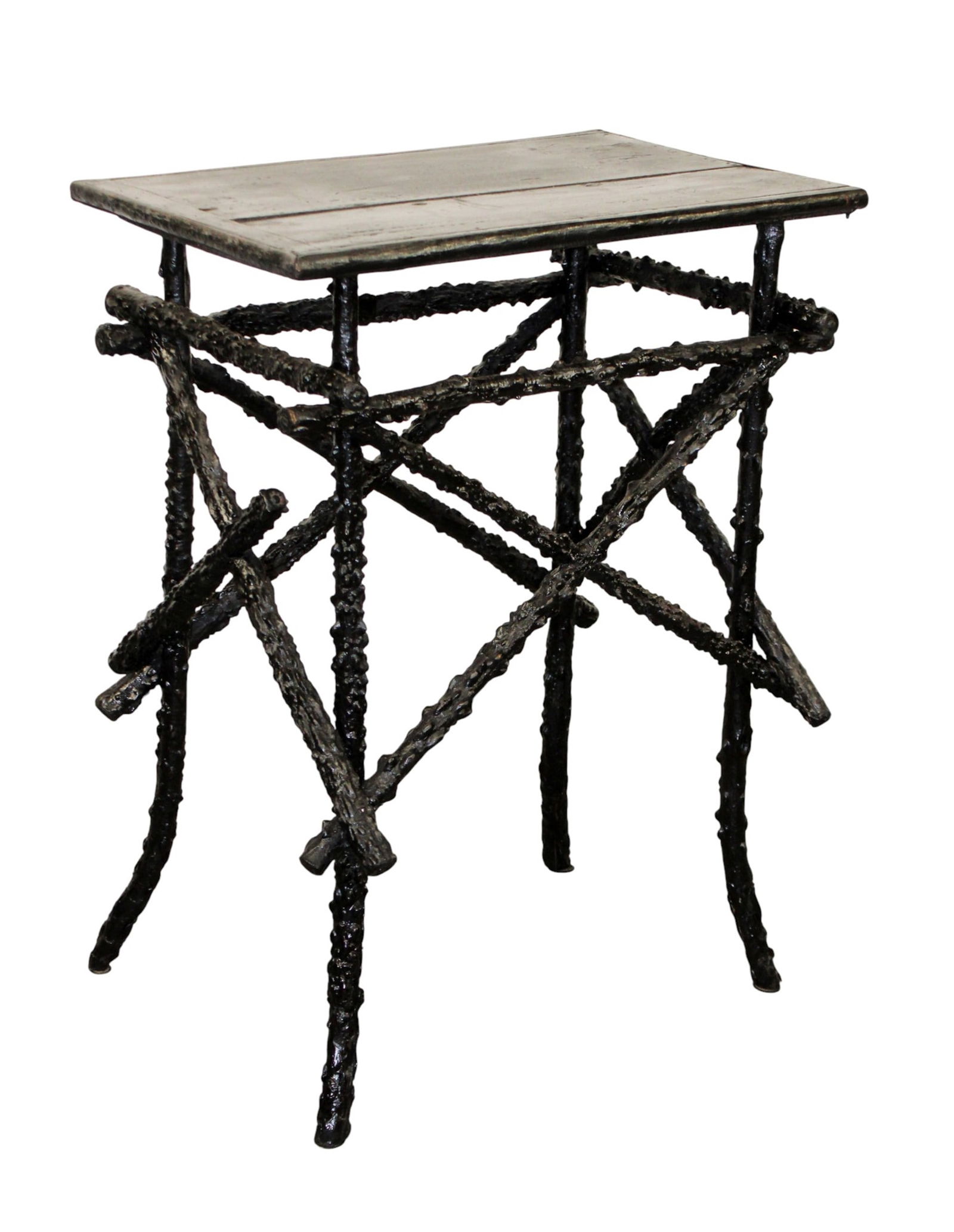 English briar wood side table with painted finish (1 of 9)