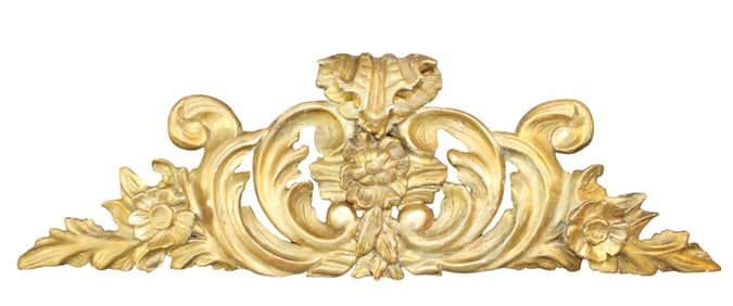 French giltwood overdoor crest
