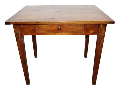 French Directoire tapered leg side table in walnut