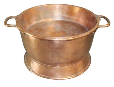 Large copper cooker marked L. Wagner Copperworks