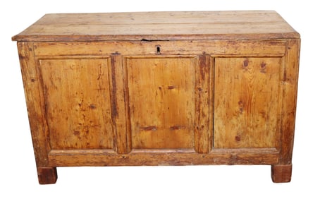 Continental primitive lift top trunk in pine