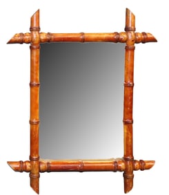 French faux bamboo mirror