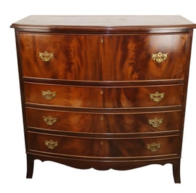 English Regency style bow front chest