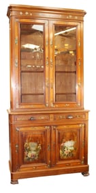French Louis Philippe bookcase in walnut