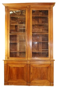 French Louis Philippe bookcase in walnut