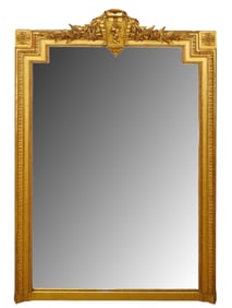 French Napoleon III gold leaf mirror