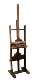 French adjustable double sided artist easel in oak