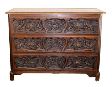 Belgian 3 drawer commode in oak