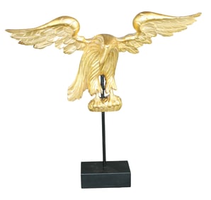French giltwood eagle mounted on stand