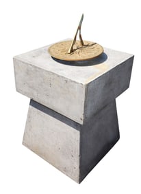 Sundial on modern polished concrete base