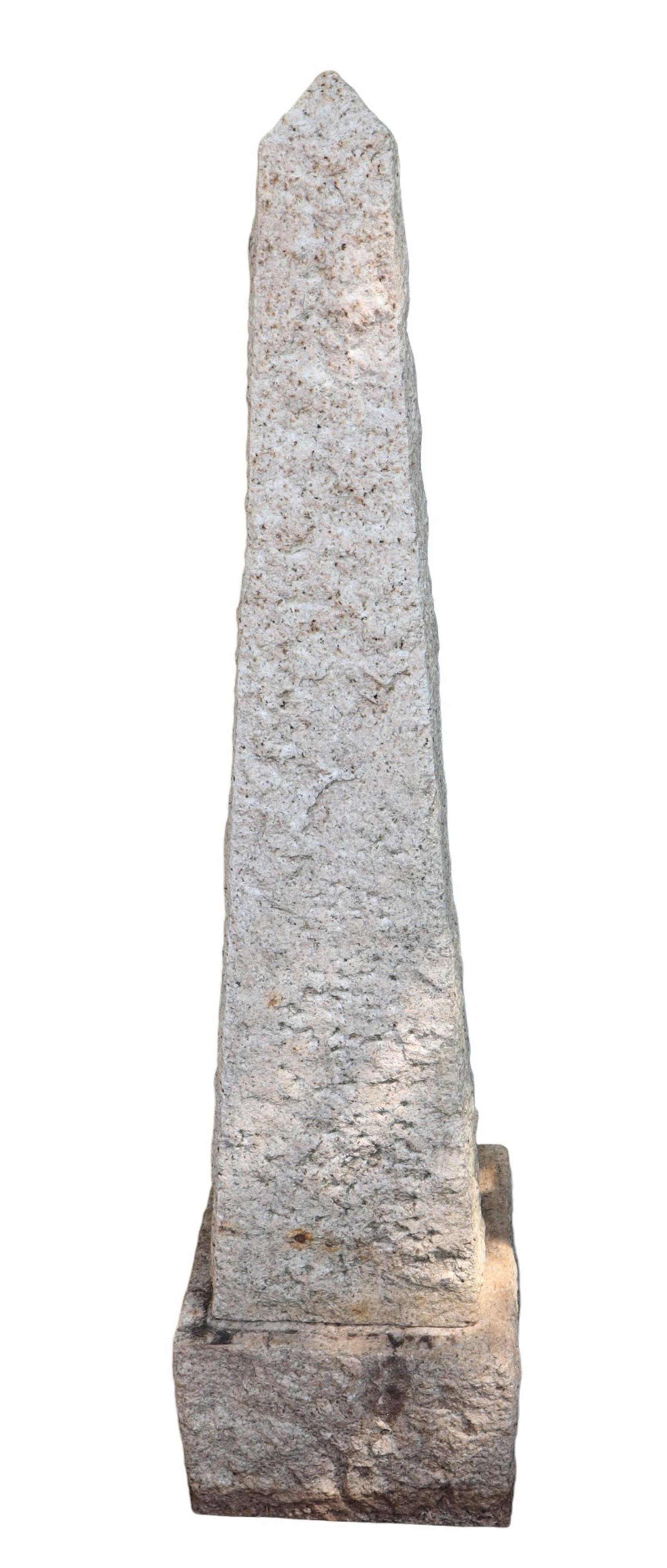 Carved granite garden obelisk (1 of 8)