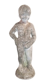 Cast garden stone fountain head of boy