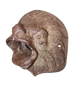 French cast iron lion head down spout