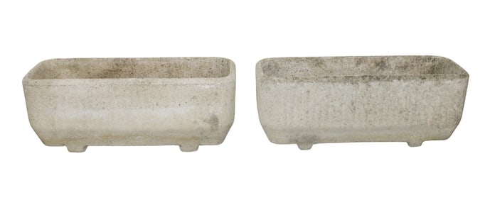 Lot of 2 French trough planters