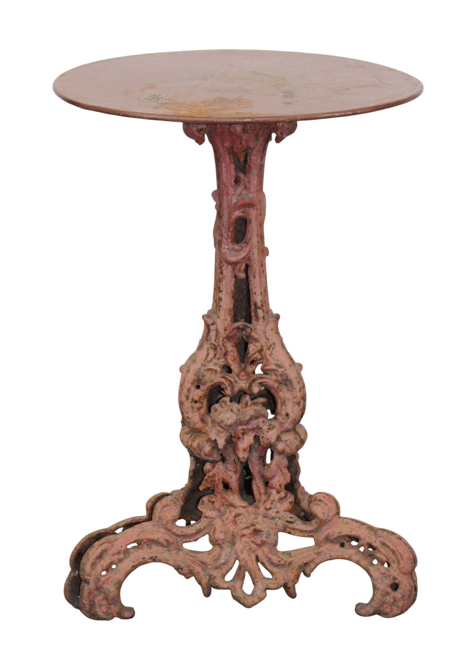 French cast iron pedestal base garden table painted finish (1 of 8)