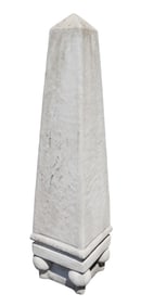 Cast concrete obelisk
