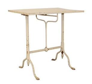 French tilt top cast iron garden table