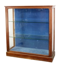 French walnut and glass display case
