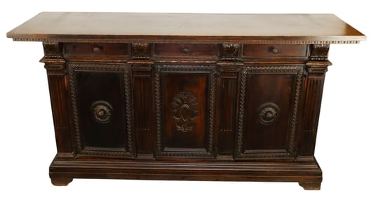 Italian Renaissance 3 door sideboard