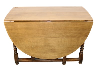 English drop side gate leg table in oak