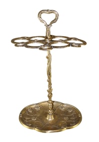 Bronze umbrella stand with snakes and grape motif