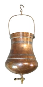 French copper water dispenser with spigot