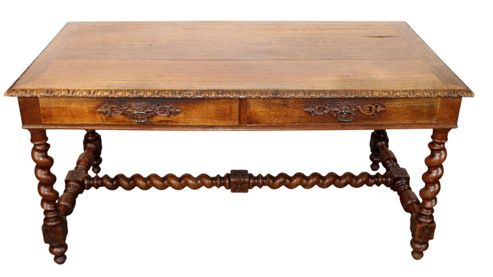 French Louis XIII bureau plat desk in oak (1 of 12)