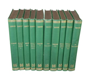 Set of 10 diminutive English Tennyson books