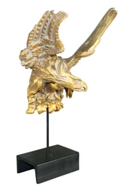 French giltwood eagle mounted on stand.
