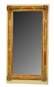 French Louis XV gold leaf rectangular mirror
