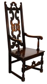 Elgin A. Simonds Furniture Co. high back armchair with pierced back