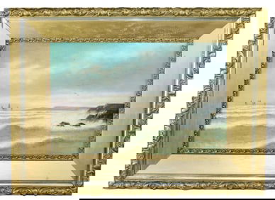 Oil on canvas seascape painting