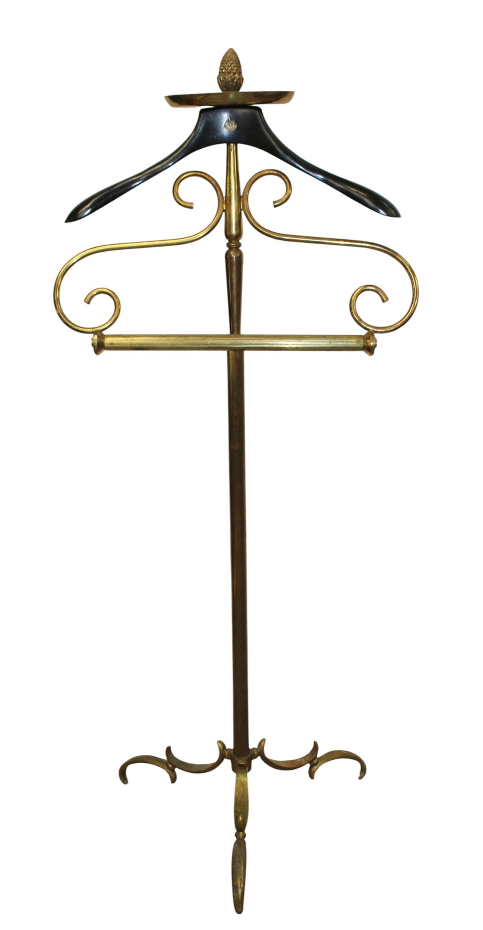 French brass and wood valet (1 of 8)