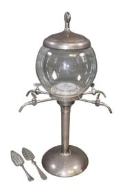 French silverplate and glass Absinthe dispenser