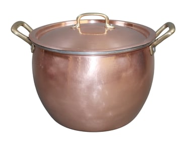 Italian Ruffoni 7.5 qt hammered copper stock pot