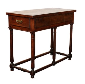 English 6 leg side table with drawers